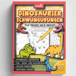 Schwungübungen Vorschule Buch mit Dinosaurier Motiven